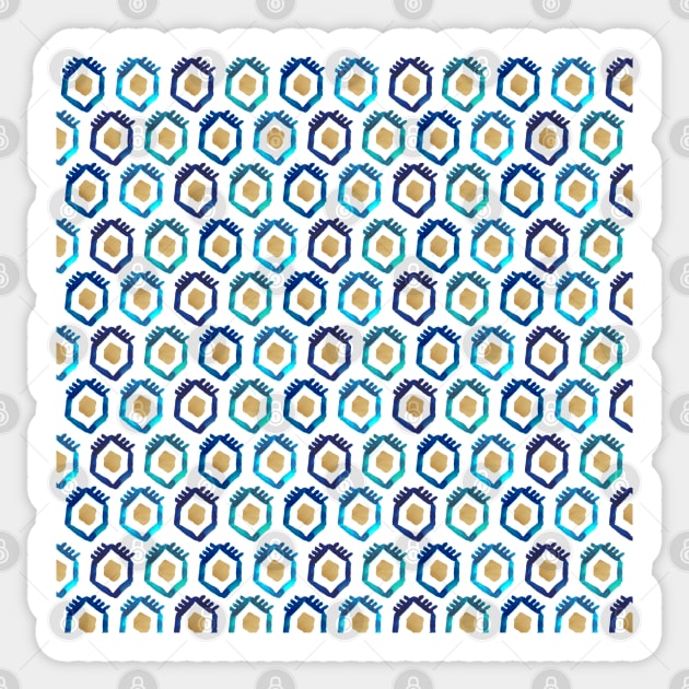 Ocean Hexagon Sticker by samantha_t